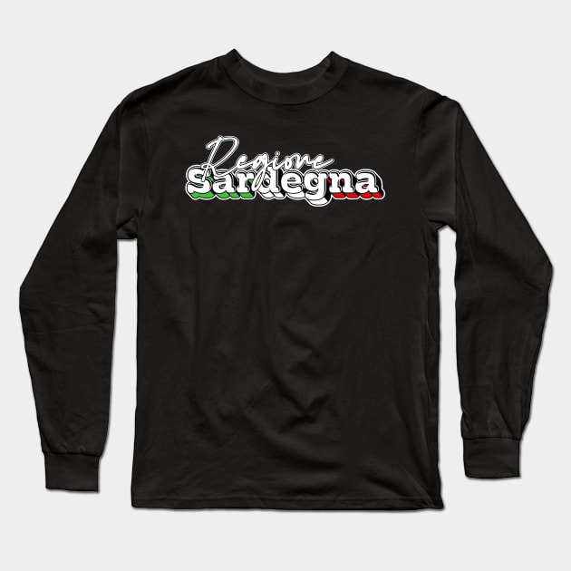 Regione Sardegna --- Retro Design Long Sleeve T-Shirt by DankFutura